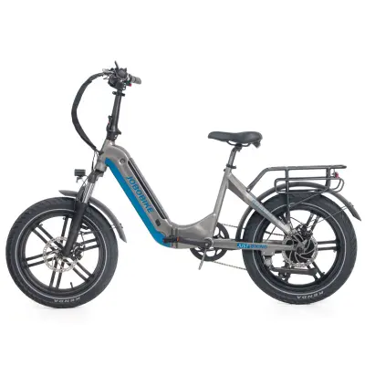 Električno kolo JOBOBIKE Romer Pro, Bafang motor 250 W, senzor navora, nastavljivo, modro in sivo