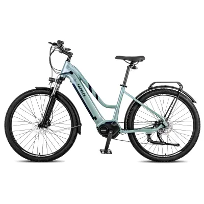 Mestno električno kolo Fafrees FM8, motor s srednjim pogonom 250 W, 36 V 14,5 Ah baterija, 27,5", zelena