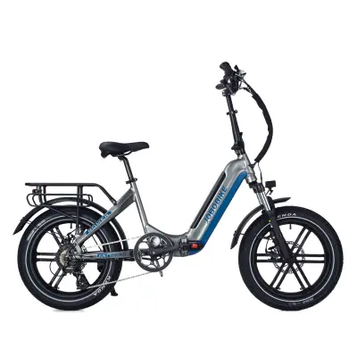 Električno kolo z debelimi pnevmatikami JOBOBIKE Romer, 48V 250W Bafang motor, za vse terene, modro in sivo