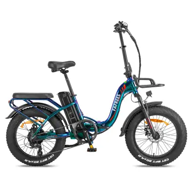 Zložljivo mestno električno kolo Fafrees F20 Max, nizek korak, 48V 22,5Ah Samsung celice, aurora zelena