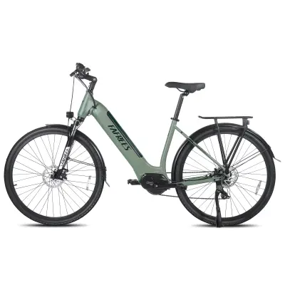 Električno kolo za vožnjo po mestu Fafrees FM9, motor BAFANG s srednjim pogonom 250 W, senzor navora, zelena