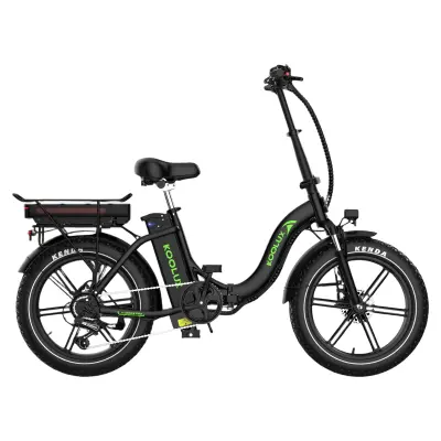 Zložljivo električno kolo KOOLUX BK6S Pro, dvojna baterija, 48V 23,4Ah baterija, črna