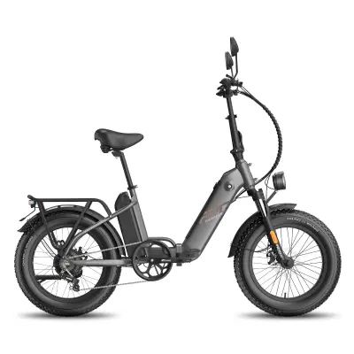Zložljivo električno kolo FAFREES FF20 Polar, odobreno za EU, dvojna baterija 24Ah, črno