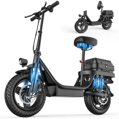 Zložljivo električno kolo Toofly GQ8, 14", 48V 250W 15Ah, črno