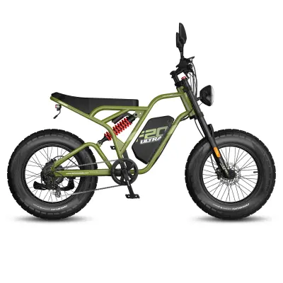 Gorsko električno kolo Fafrees F20 Ultra, 20" × 5.0 terenske pnevmatike, 48V 25Ah baterija, Moto Style, zelena