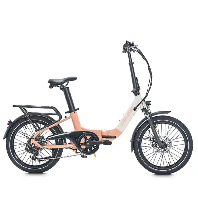 Zložljivo električno kolo JOBOBIKE Ace, 36V 250W 10Ah, za vožnjo na delo, roza
