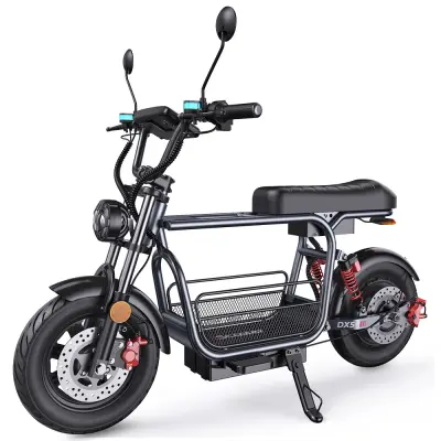 iScooter DX5 Električni skuter za odrasle, motor 1000 W, doseg 60–72 km, pnevmatike 15", NFC ključ, hidravlične zavore, odstranljiva košara
