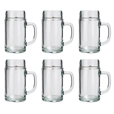 Pivski kozarec, pivski vrč, Maß vrč, pivski vrč 6-delni set, Styria - 1 liter