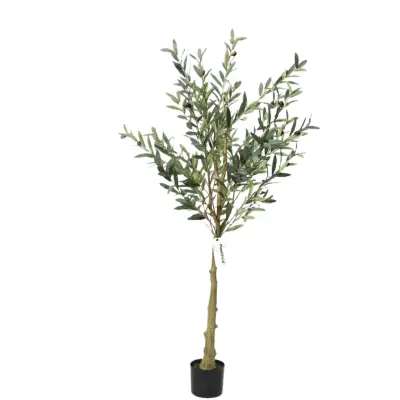 150Cm Sestavljiva Umetna Zelena Oljčno Drevo Umetna Plastika Potted Rastlina Za Sodoben Dom Pisarna Božična Dekoracija