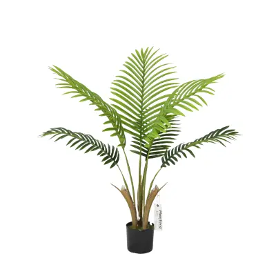 90Cm Umetna Palma Potted Zelena Umetna Tropiska Rastlina Z Plastičnimi Listi Za Dom Božična Dekoracija