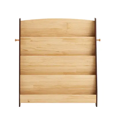 SoBuy otroška knjižna polica z predali in kljukami montessori naravna lesena 91x30x89 cm