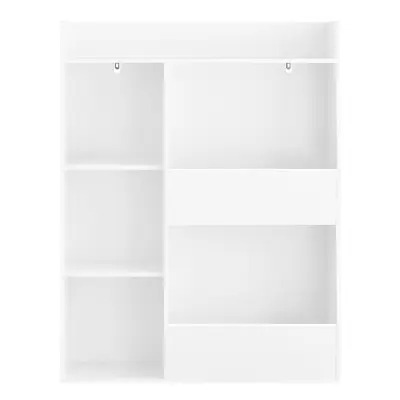 SoBuy otroška knjižna polica z 5 predali montessori bela 80x34x104 cm
