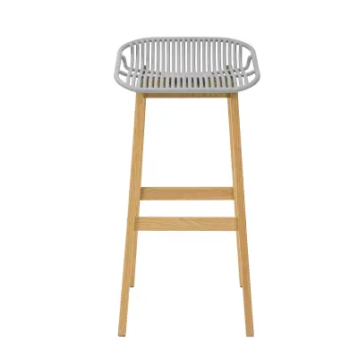 SoBuy Kuhinjski stoli Moderni Leseni stolček Višina sedeža 79 cm Trdne noge Hevea Nosilnost 150 kg