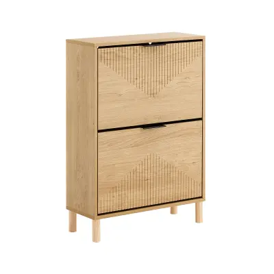 SoBuy priročna omara za čevlje z zložljivimi vrati lesena 60x24x88 cm