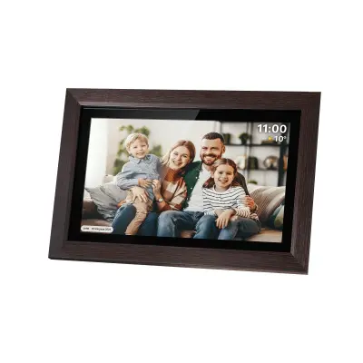 Touch digitalni foto okvir FRAMEO Wi-Fi zvočnik 15,6” les + APP