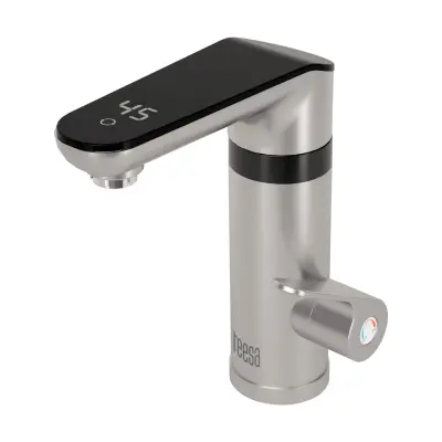 Inox LCD pretočni električni grelnik vode armatura 3500W