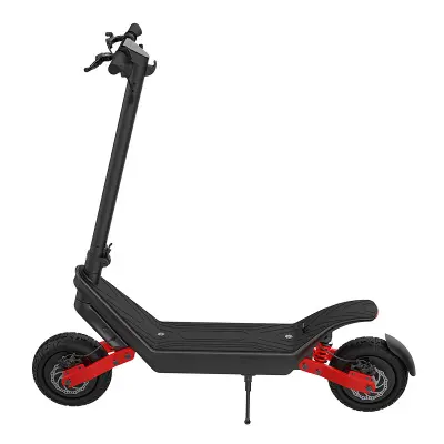 Zložljivi električni skuter KIXIN X10, 11", prenosna baterija 48 V 18,2 Ah, dvojni motor, črne barve