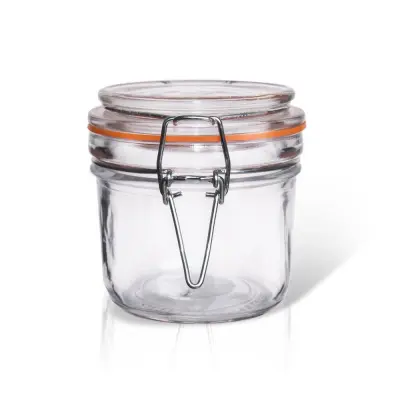 Lakiran steklen kozarec s sponko 220 ml