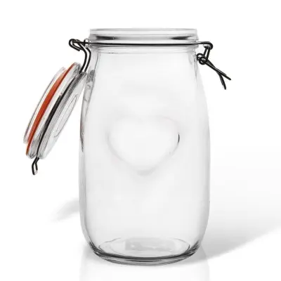 Lakiran steklen kozarec s sponko 1,5 l