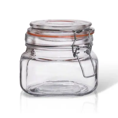 Patentiran steklen kozarec s sponko 500 ml