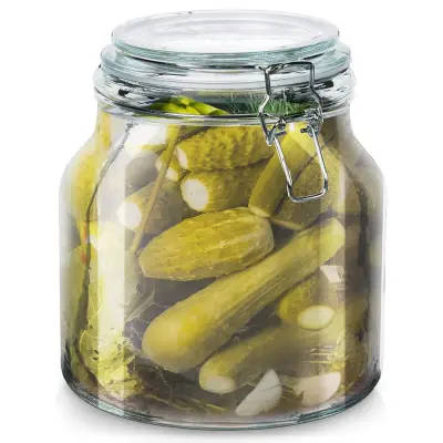 Lakiran steklen kozarec s sponko IRMA 2,4 l