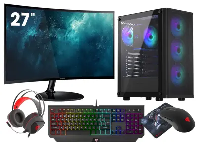 VIST PC Gaming Ryzen 7 7700 - RAM 32GB - RTX 5060 - SSD 1TB M.2 - LCD 27 - W11 Pro