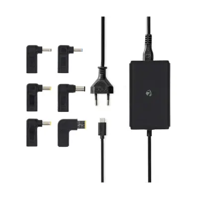 Nedis, 65W polnilec GaN USB-C za prenosni računalnik / tablični računalnik / pametni telefon Ultra Fast, Črna