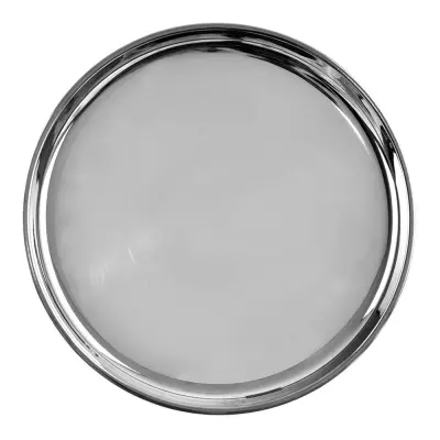 Okrogel jeklen servirni pladenj 18 cm