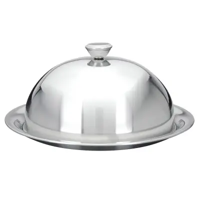 Jeklen servirni pladenj s senčnikom 24x10 cm