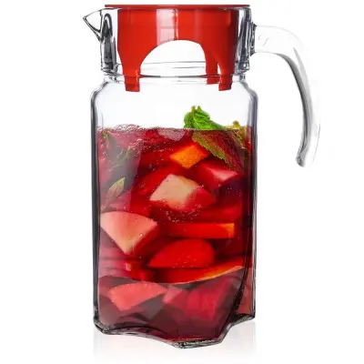 Steklen vrč s pokrovom 1,75 l