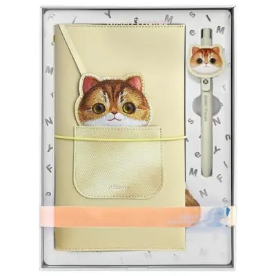 NIMMY SET 2V1 ZVEZEK BIG EYED PET 2.0 CAT OFFICE PISALO PRAKTIČNO