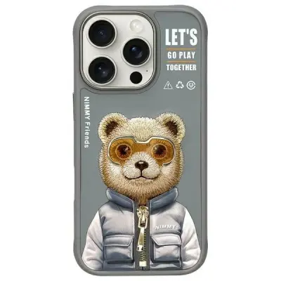 OVITEK NIMMY ZA IPHONE 16 PRO 6.3 COOL&CUTE 2.0 BEAR OVITEK Z VZORCEM MEDVEDKA