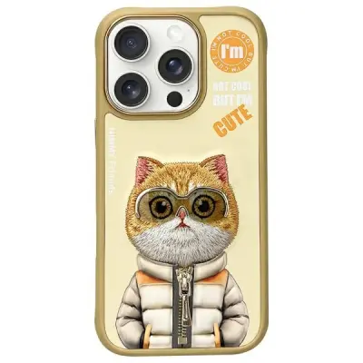 OVITEK NIMMY ZA IPHONE 16 PRO 6.3 COOL CUTE CAT DESIGN Z ZAŠČITO PROTI PRASKAM
