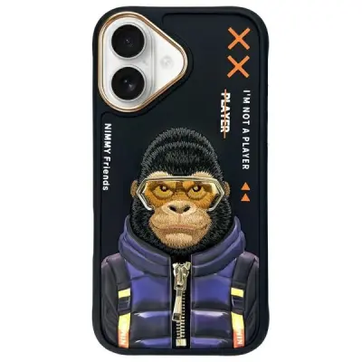 OVITEK NIMMY ZA IPHONE 16 6.1 ČRNO OJAČANA ZAŠČITA PROTI PADCU