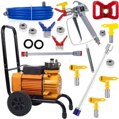 ROSFIX SET AGREGAT ZA BARVANJE STRONG BLUE STORM SBS03 – 3500 W, 22 MPA, 18 L/MIN, 2 LANCI, 4 CURKE