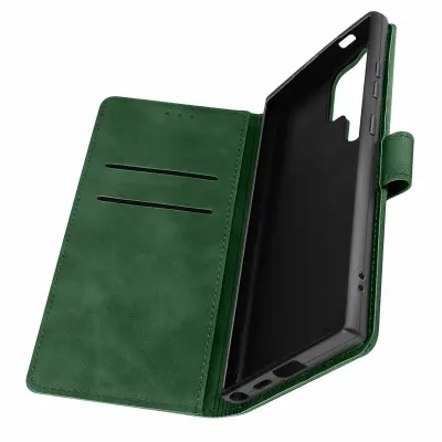 Ovitek za Samsung S24 Ultra Wallet Flip Video Support, Temno zelena