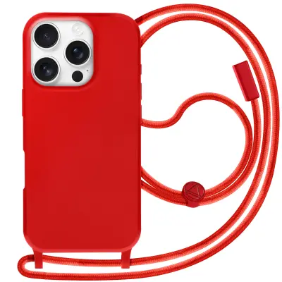 Rdeča silikonska vrvica Soft touch za iPhone 16 Pro Max, Rdeča