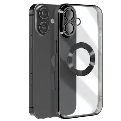 Ohišje serije Glam za iPhone 16 Plus Odporno na udarce, Črna