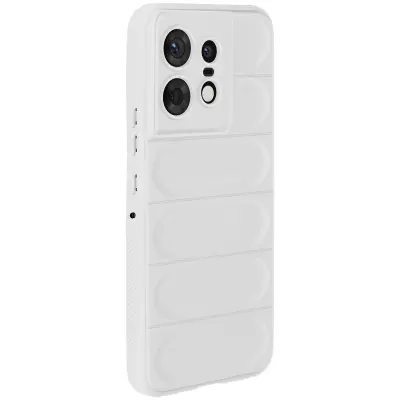 Ovitek za Motorola Edge 50 Pro Odporen na udarce Silikon Teksturiran vzorec 3D, Bela