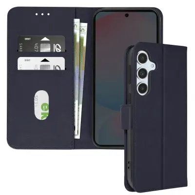 Ohišje za Samsung Galaxy S24 FE Clamshell Wallet in držalo za videoposnetke, Modra noč