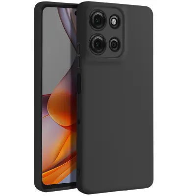 Ohišje za Motorola Moto G75 Silikonsko mehko mat, Črna