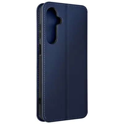 Ovitek za Samsung A15 5G preklopna dvojna podporna žepna funkcija, Modra noč