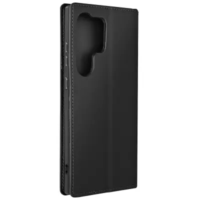 Etui za Samsung Galaxy S24 Ultra z dvojnim žepnim stojalom, Črna