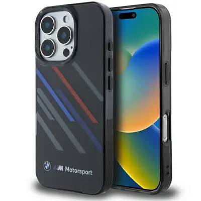 TRDA ETUKIJA BMW ZA IPHONE 16 PRO MOTORSPORT STRIPES IML ZDRUŽLJIV