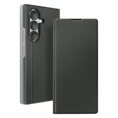 Ovitek za Galaxy Z Fold 7 s teksturirano površino in funkcijo stojala, Temno zelena