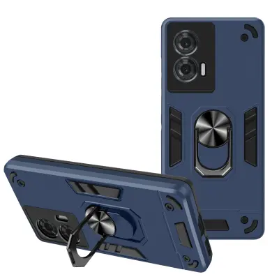 Ohišje za Motorola Edge 50 Fusion Anti-Shock Support Ring, Modra noč