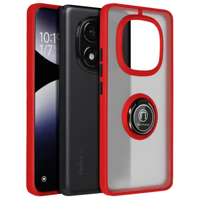 Ohišje za Xiaomi Redmi Note 14 Pro 5G / 4G in Note 14 Pro Plus Ring, Rdeča