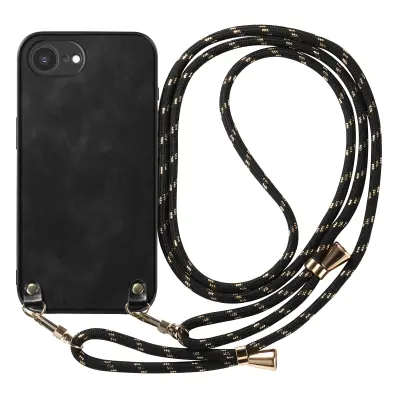 Ohišje za iPhone 16e Snemljiv kabel, Črna
