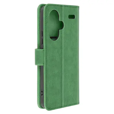 Torbica s preklopom za Xiaomi Redmi Note 13 Pro Plus Portfelj podpore za videoposnetke, Zelena