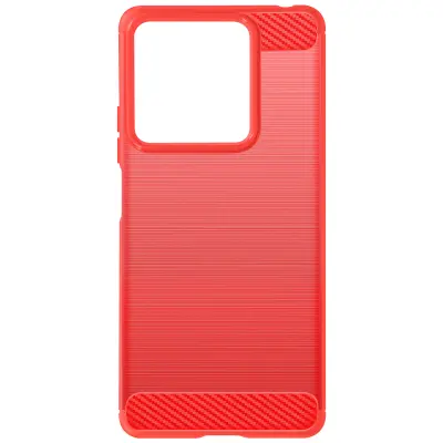 Ohišje za Xiaomi Redmi 13C, Poco C65 Silikonska zasnova Brushed Effect, Rdeča